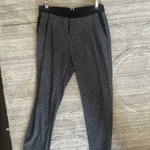 Theory  cropped blue cotton pants with black detail size 6